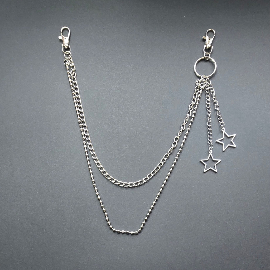 Bag chain little silver stars