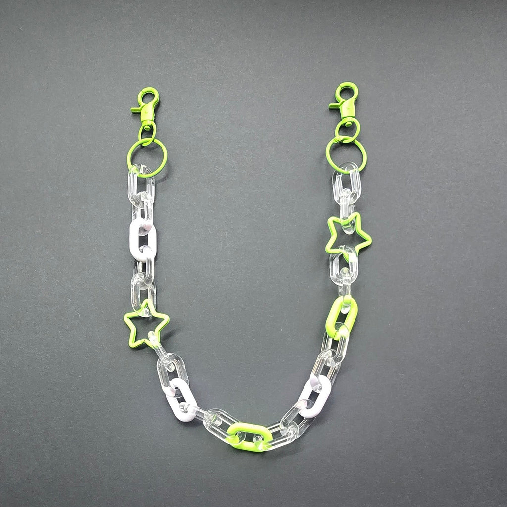 Bag chain green white star