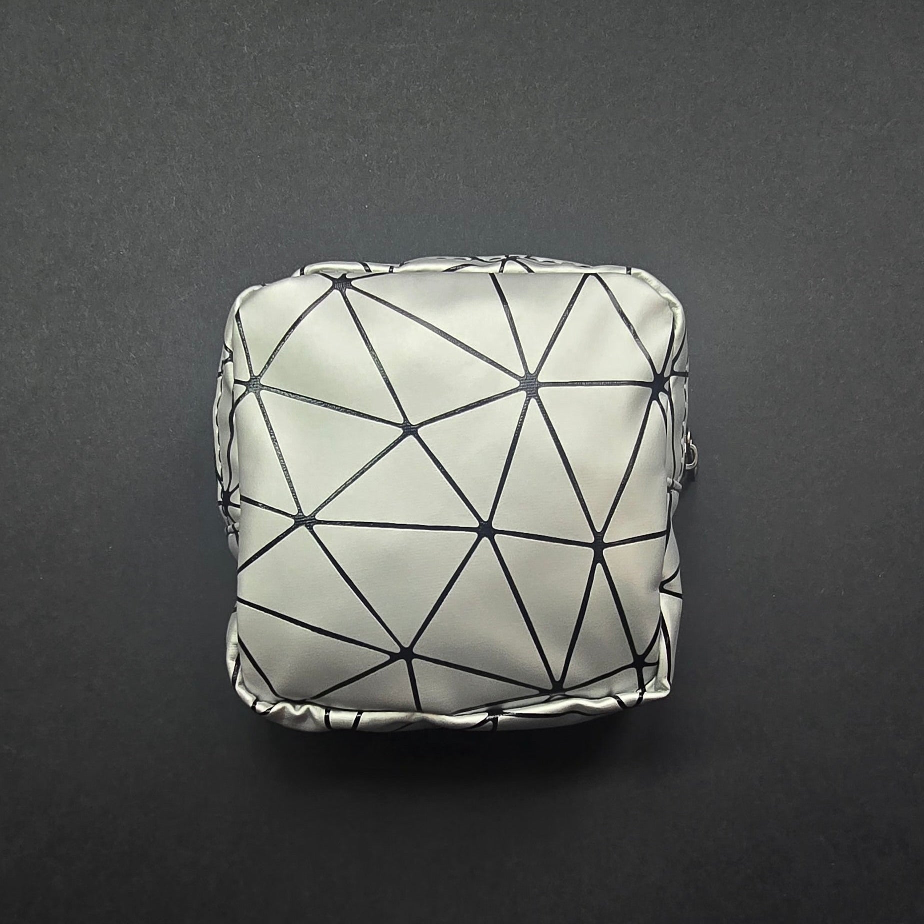 Mini pouch silver diamonds