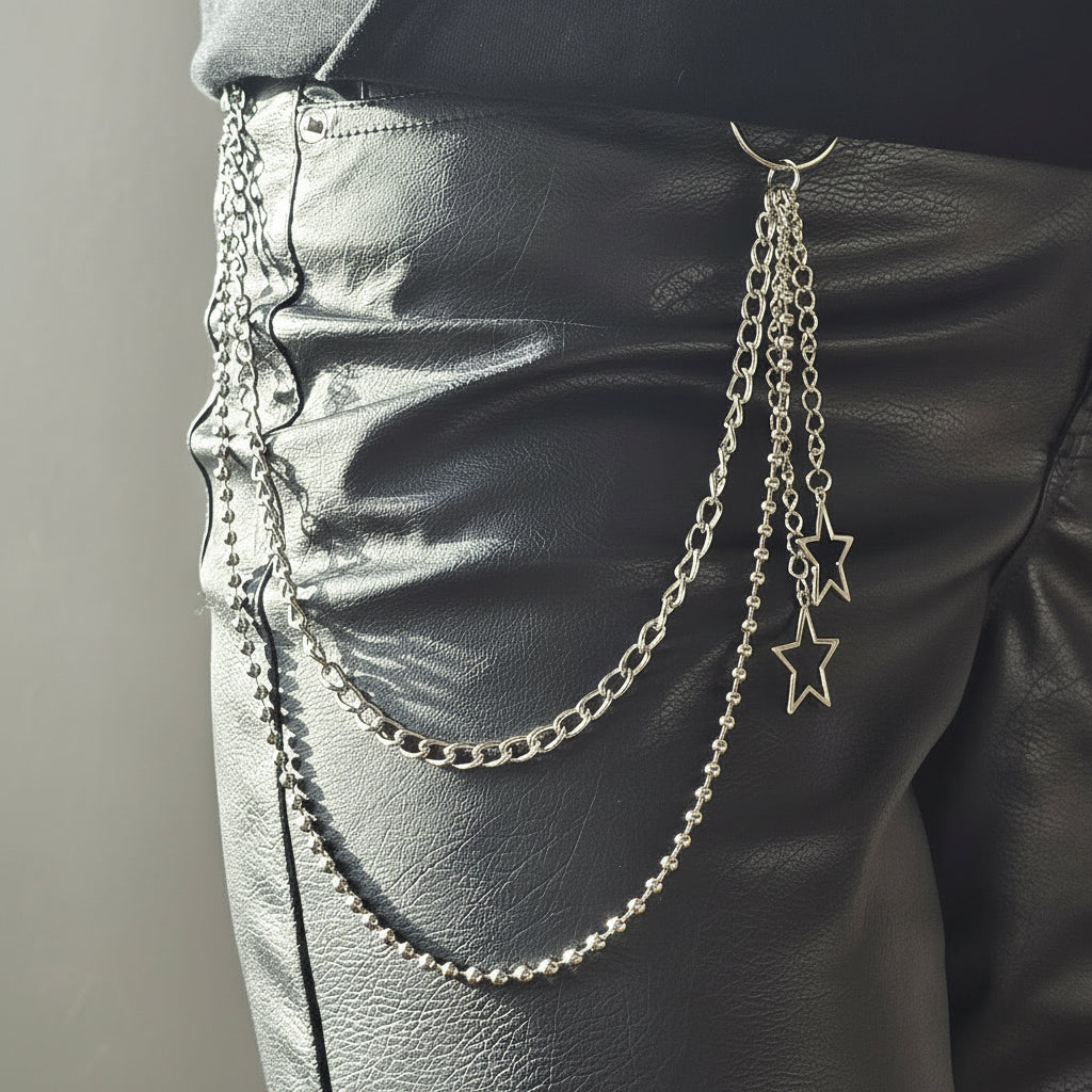 Bag chain little silver stars