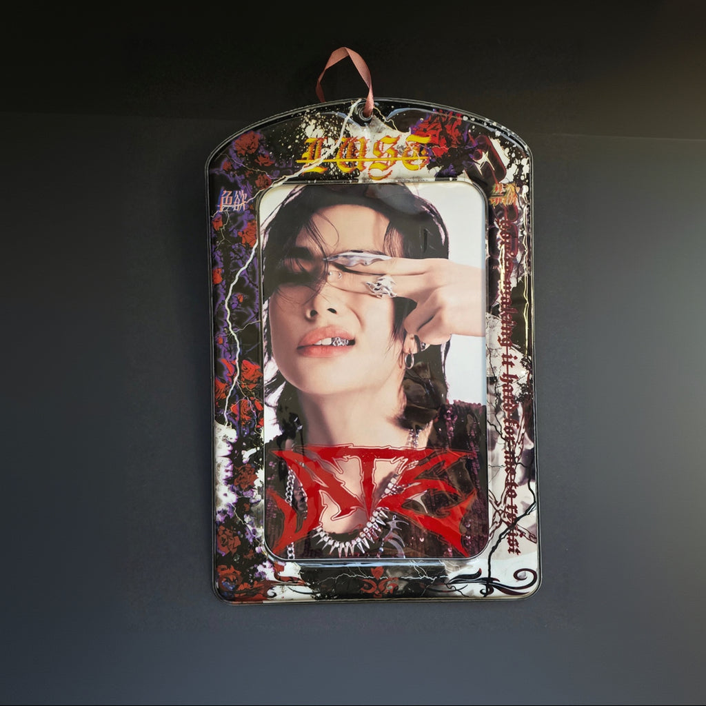 Photocardholder oversized black and red